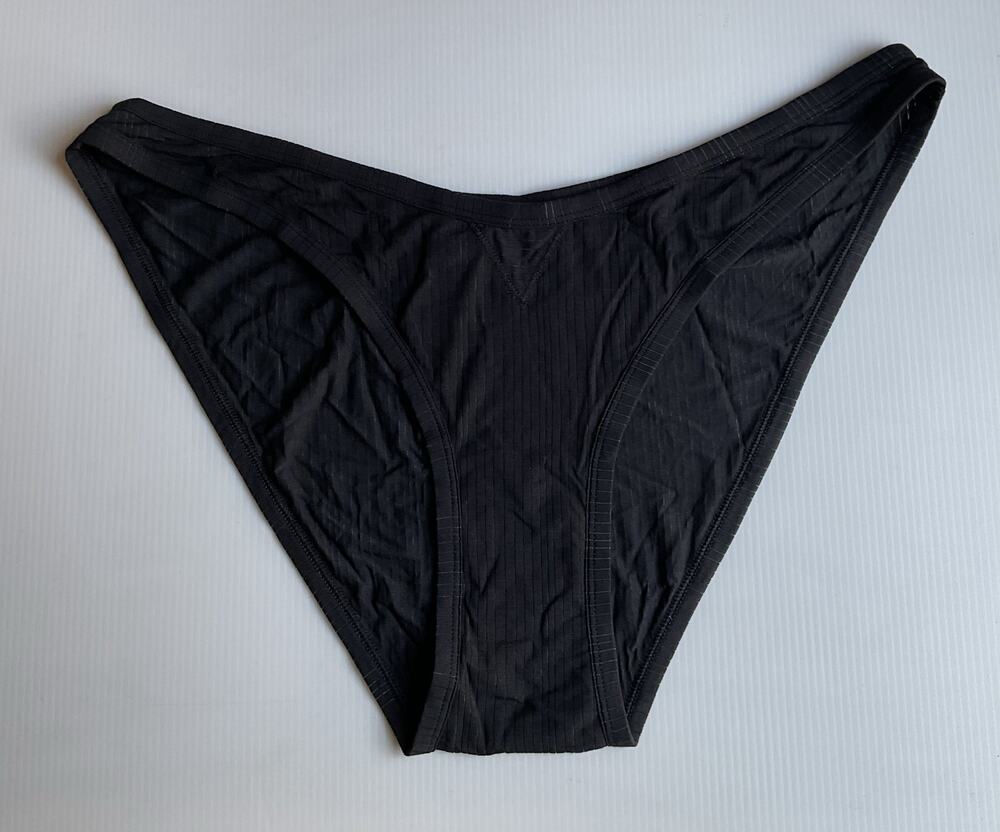Copied - Aerie High Cut Bikini Bottom Black XL NWT Ribbed Real Me Stretch